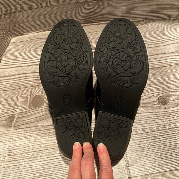 Euro Soft Black Leather Heeled Clogs- Size 8.5 M - Picture 8 of 8